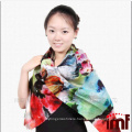 Colourful Fashion Design Printed Cashmere Feel Wool Scarf